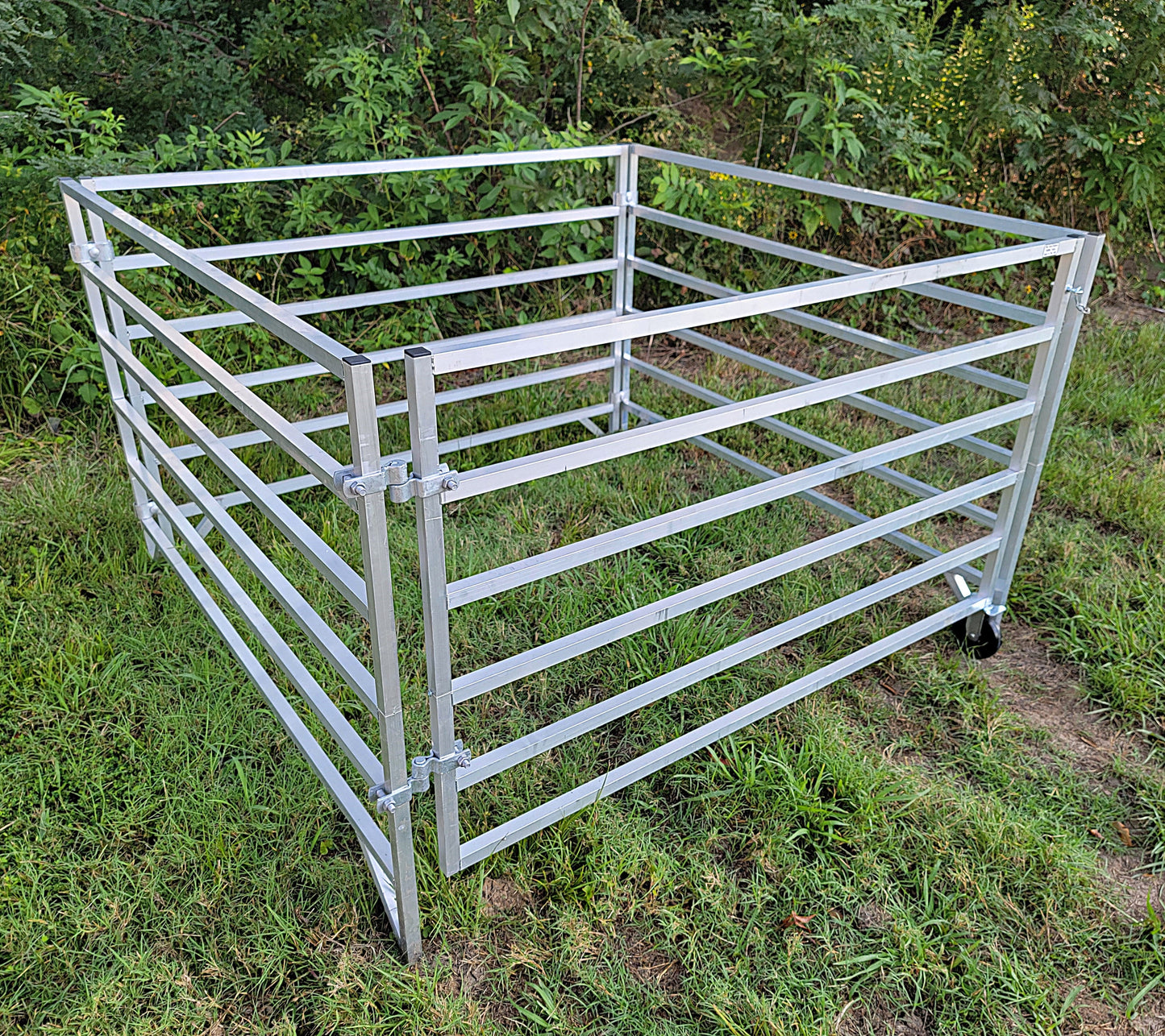 Aluminum 5 Ft X 5 Ft 6 Rail Starter Stall Kit & or Add-On Kit for Sheep & Goats