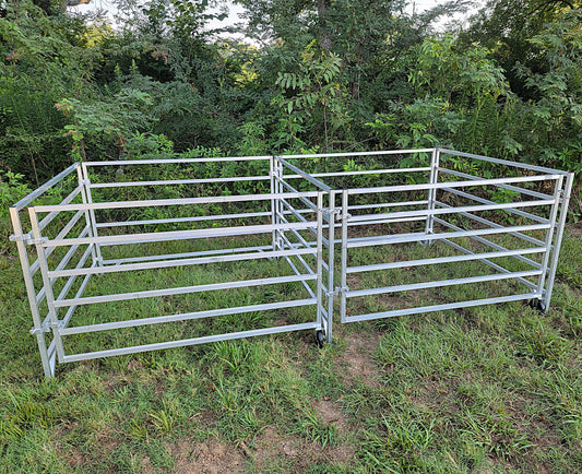Aluminum 5 Ft X 5 Ft 6 Rail Starter Stall Kit & or Add-On Kit for Sheep & Goats