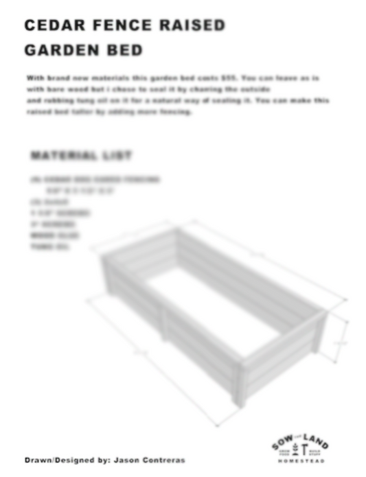 Cedar Raised Garden Bed