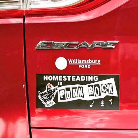 Homesteading is Punk Rock Bumper Sticker