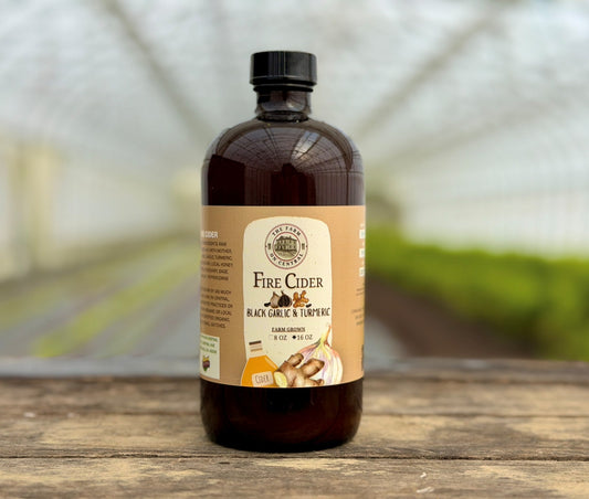 Black Garlic and Turmeric Fire Cider