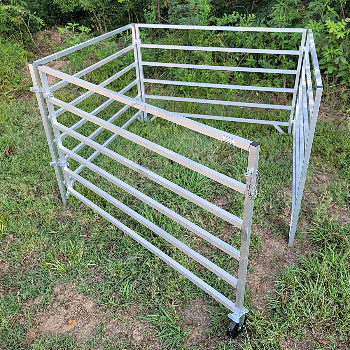Aluminum 5 Ft X 5 Ft 6 Rail Starter Stall Kit & or Add-On Kit for Sheep & Goats