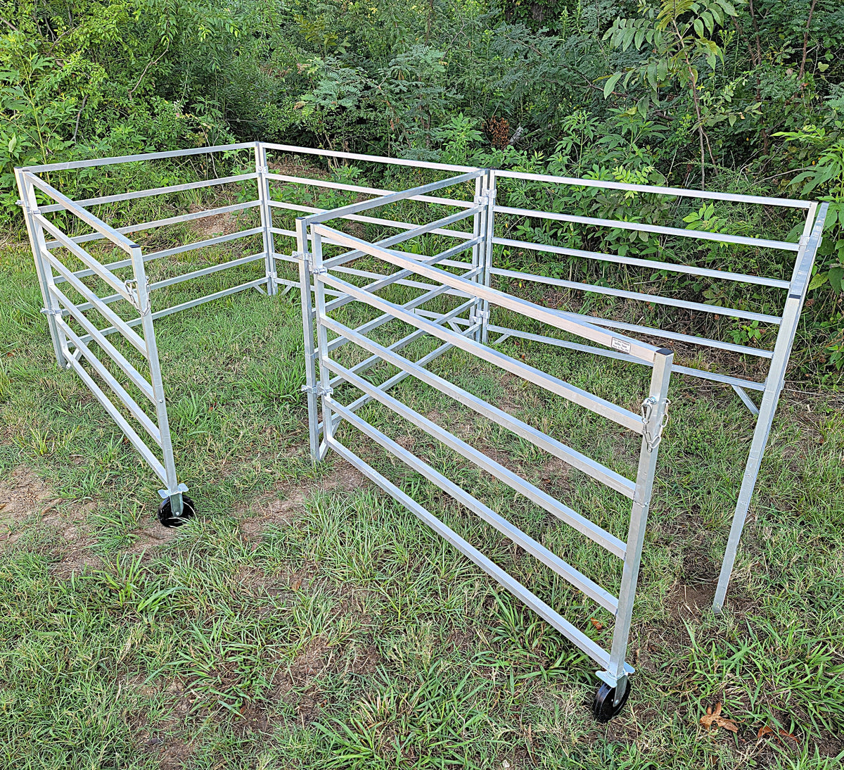 Aluminum 5 Ft X 5 Ft 6 Rail Starter Stall Kit & or Add-On Kit for Sheep & Goats