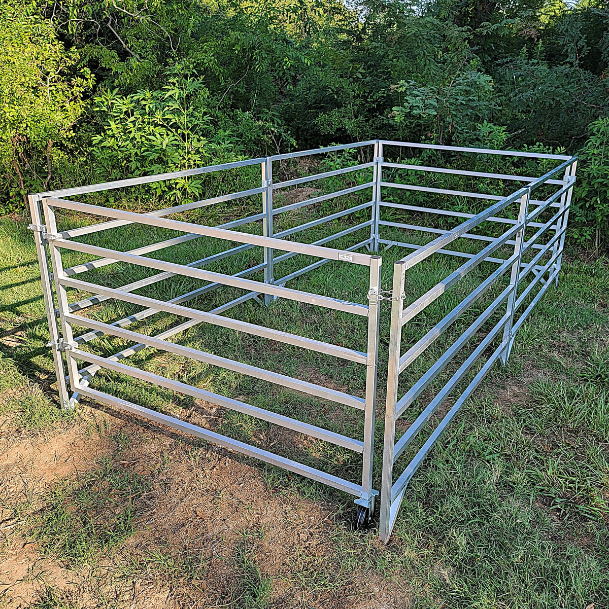 Aluminum 5 Ft X 10 Ft 6 Rail Starter Stall Kit & or Add on Stall Kit for Sheep & Goats
