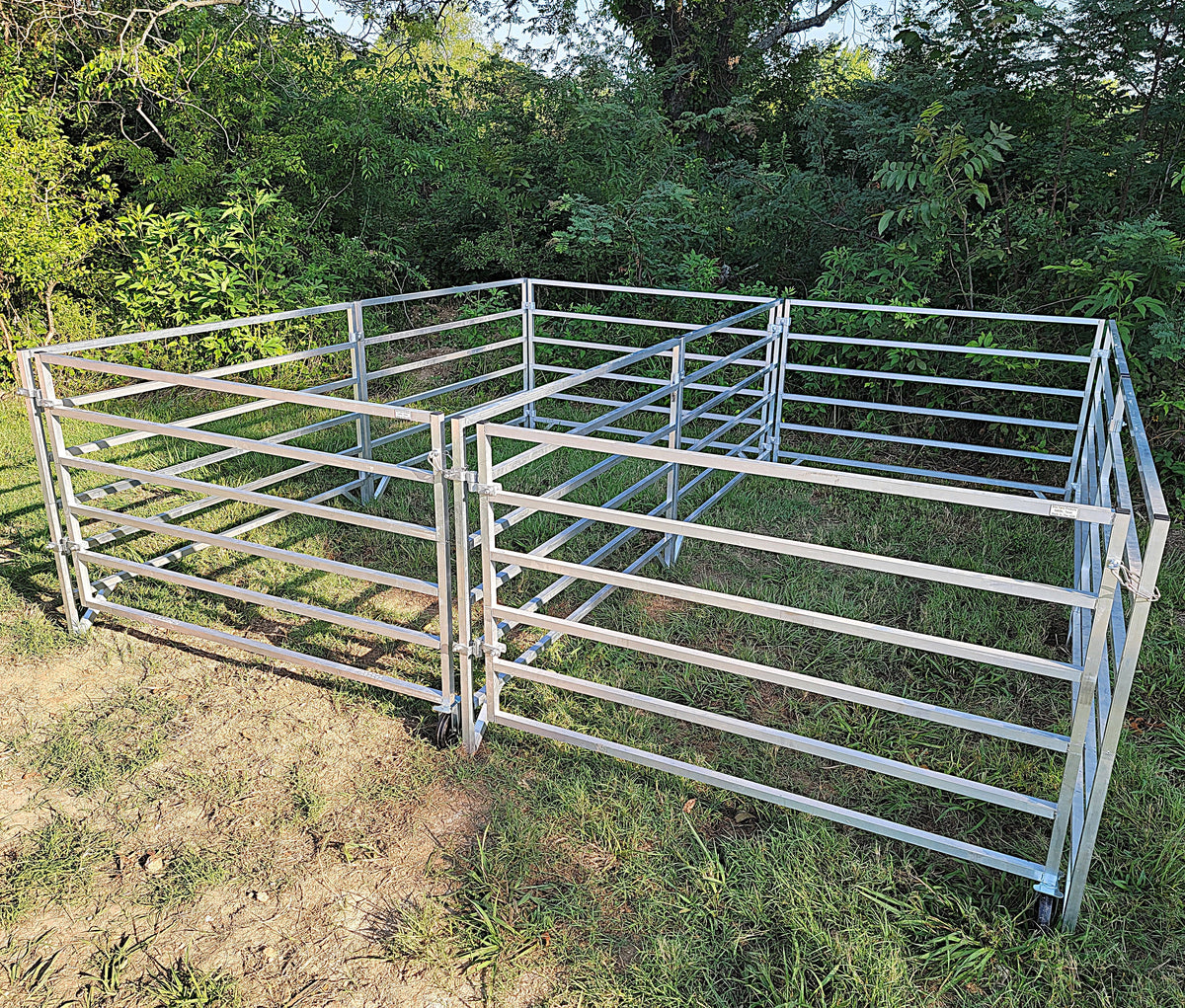 Aluminum 5 Ft X 10 Ft 6 Rail Starter Stall Kit & or Add on Stall Kit for Sheep & Goats