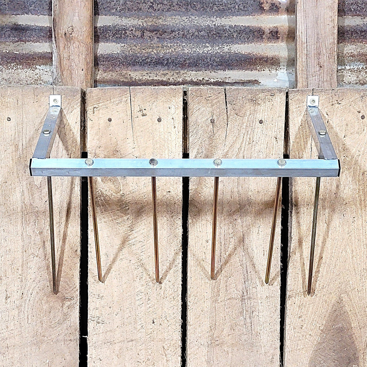 24 Inch Wall Mounted Sheep & Goat Two Flake Hay Feeder USA Made Aluminum