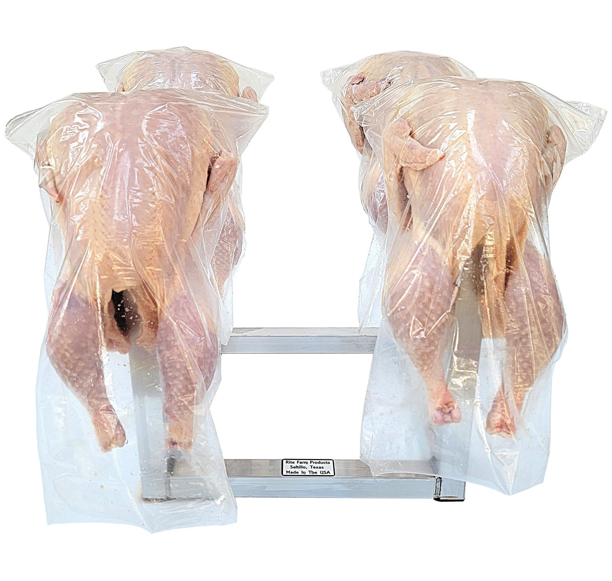 Chicken Drying Racks 12 Inch Chicken Drying Rack 4 Stations, Poultry Processing Shrink Bag ...