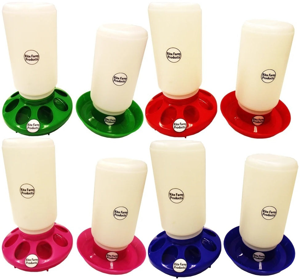 Rite Farm Products Chick Feeder & Waterer with Jars Poultry Chicken ...