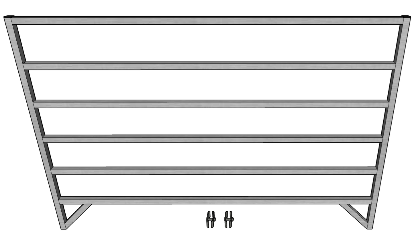 4 Pack of Aluminum 5 Ft Long 6 Rail 40" Tall Sheep & Goat Panels