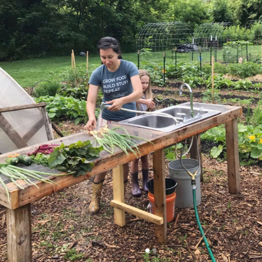 Veggie Washing Station with Sink Plans